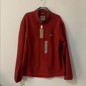 NWT Hawke & Co Red Lightweight Jacket with Stand-Up Collar and Gold Zipper